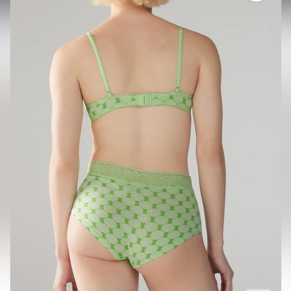Savage X Fenty Miami Green X Link Cotton Essentials Three Piece Bundle Set